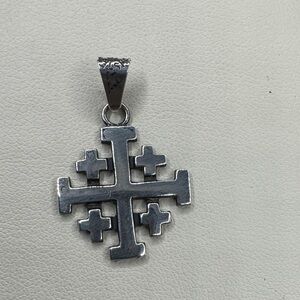 Sterling Silver Jerusalem Cross Pendant